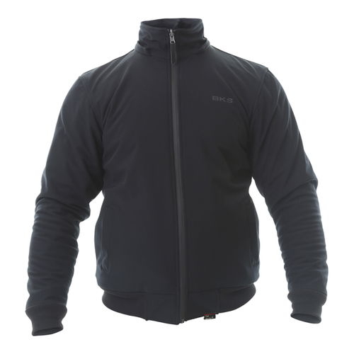 BKS Double Tech Black Motorcycle Hoody Hood Up Front                                                                                                                                                                                                           