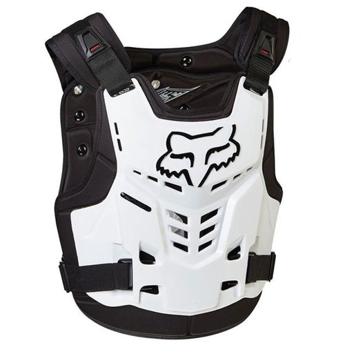 Fox Proframe White CE Back and Chest Protector Front                                                                                                                                                                                                           