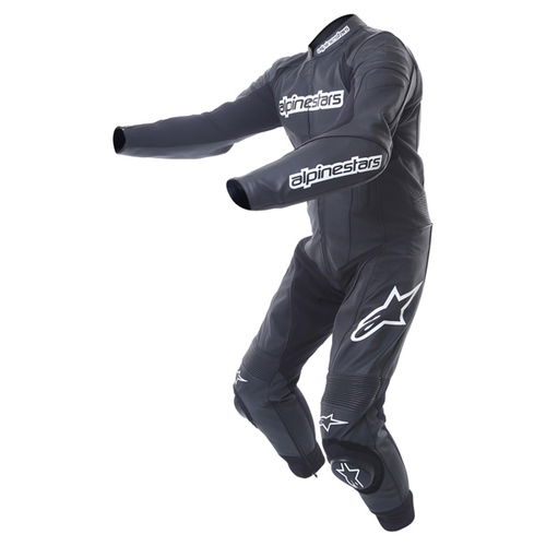 Alpinestars Carver 1pc Mens Black Leather Motorcycle Suit Racing crouch                                                                                                                                                                                        