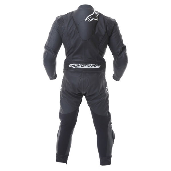 Alpinestars Carver 1pc Mens Black Leather Motorcycle Suit Back                                                                                                                                                                                                 