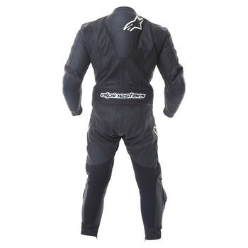 Alpinestars Carver 1pc Mens Black Leather Motorcycle Suit Back                                                                                                                                                                                                 