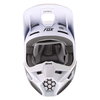 Fox V1 Przm Black White Motocross Helmet Front                                                                                                                                                                                                                 
