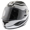 Scorpion Exo 1000 Round Up Black White Helmet Front Left                                                                                                                                                                                                       
