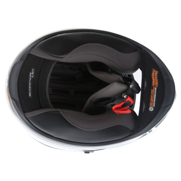 Scorpion Exo 500 West Black White Helmet Inside                                                                                                                                                                                                                