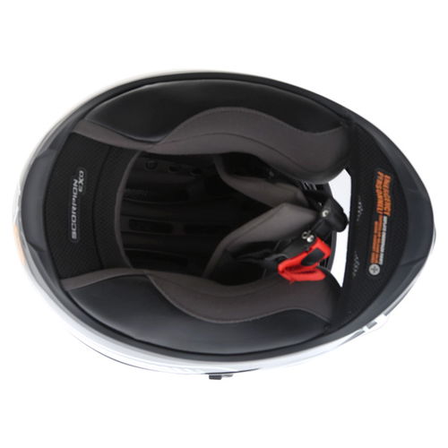 Scorpion Exo 500 West Black White Helmet Inside                                                                                                                                                                                                                