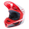 Fox V1 Przm Navy Red Motocross Helmet Front Left                                                                                                                                                                                                               