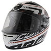 Scorpion Exo 500 Login White Red Helmet Front Left                                                                                                                                                                                                             