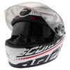 Scorpion Exo 500 Login White Red Helmet Open With Sun Visor                                                                                                                                                                                                    