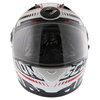 Scorpion Exo 500 Login White Red Helmet Front                                                                                                                                                                                                                  