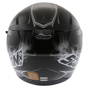 Scorpion Exo 500 Shadows Black White Helmet Back                                                                                                                                                                                                               