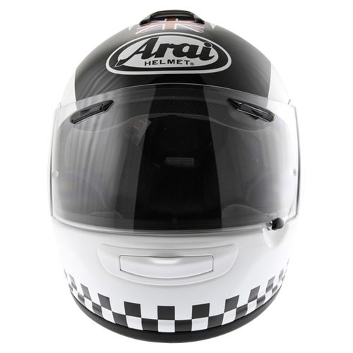 Arai Chaser-V Legend White Full Face Motorcycle Helmet Front                                                                                                                                                                                                   