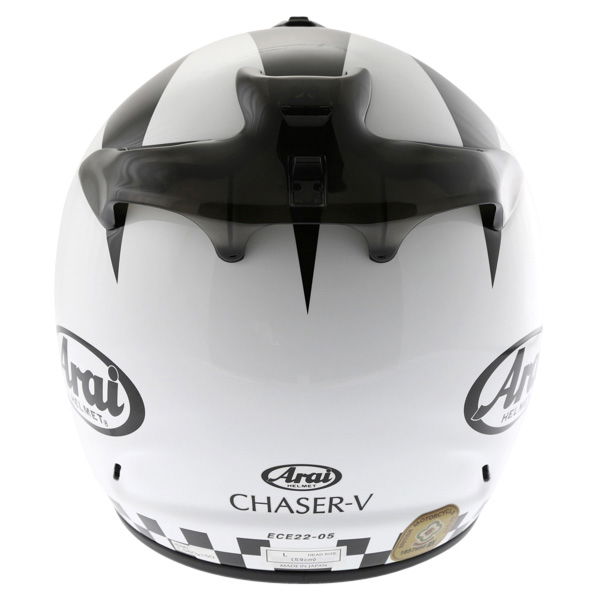 Arai Chaser-V Legend White Full Face Motorcycle Helmet Back                                                                                                                                                                                                    