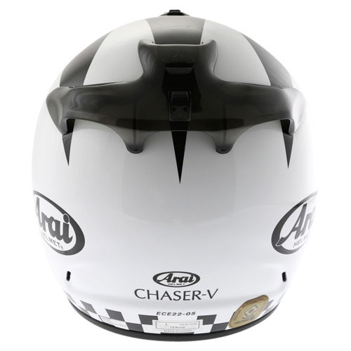 Arai Chaser-V Legend White Full Face Motorcycle Helmet Back                                                                                                                                                                                                    