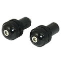Black Round Bar Ends - 13mm