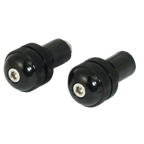 Bike It Black Round Bar Ends - 13mm