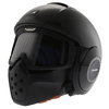 Shark Raw-Drak Black Open Face Motorcycle Helmet Front Left                                                                                                                                                                                                    