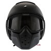 Shark Raw-Drak Matt Black Open Face Motorcycle Helmet Front                                                                                                                                                                                                    
