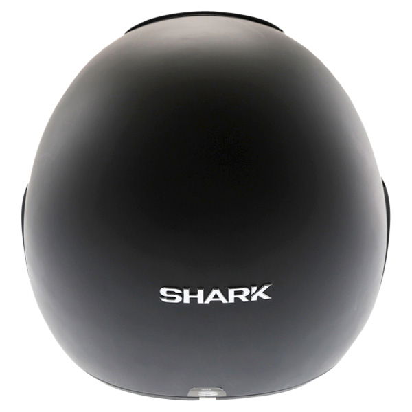 Shark Raw-Drak Matt Black Open Face Motorcycle Helmet Back                                                                                                                                                                                                     