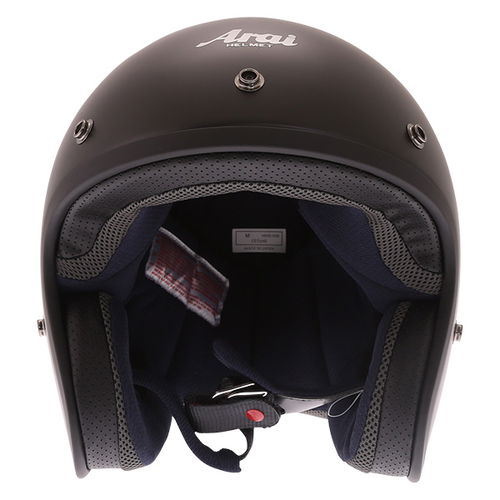 Arai Freeway 2 Frost Black Open Face Motorcycle Helmet Front                                                                                                                                                                                                   