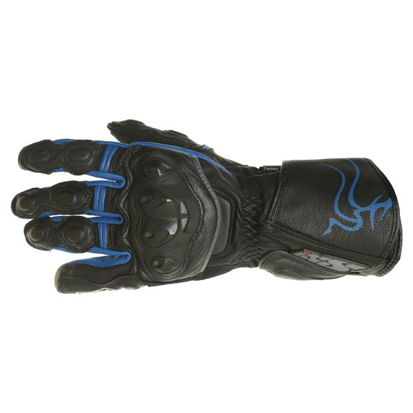 IXS Skywave Black Blue Motorcycle Gloves Back                                                                                                                                                                                                                  