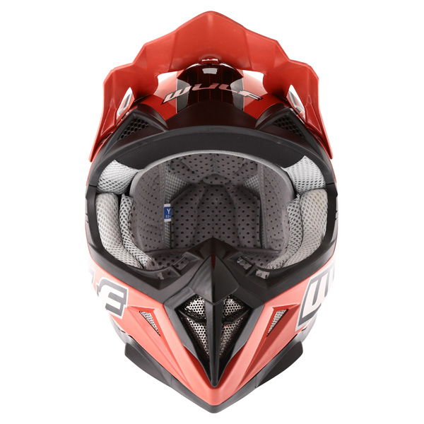 Wulfsport Cub Cross Fire Red Helmet Front                                                                                                                                                                                                                      