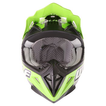 Wulfsport Cub Cross Fire Green Helmet Front                                                                                                                                                                                                                    