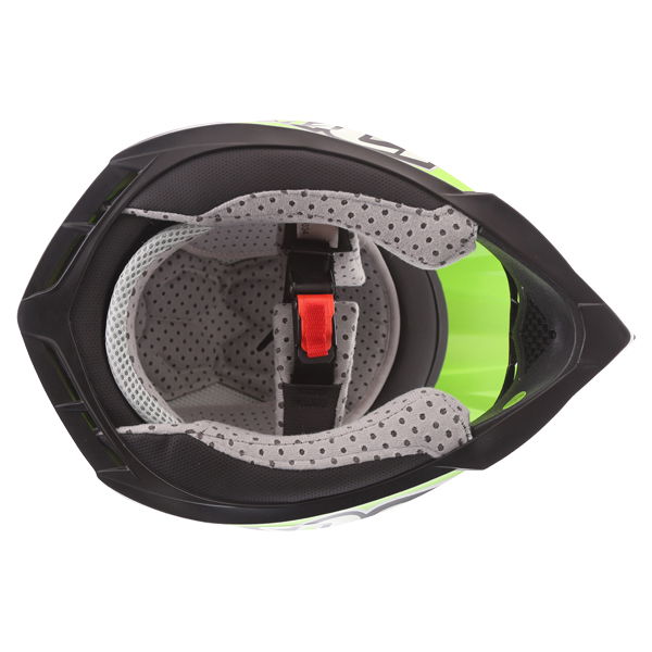 Wulfsport Cub Cross Fire Green Helmet Inside                                                                                                                                                                                                                   