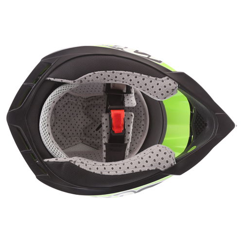 Wulfsport Cub Cross Fire Green Helmet Inside                                                                                                                                                                                                                   