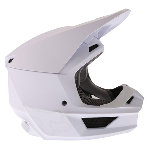 Fox V1 Matt White Motocross Helmet Right Side                                                                                                                                                                                                                  