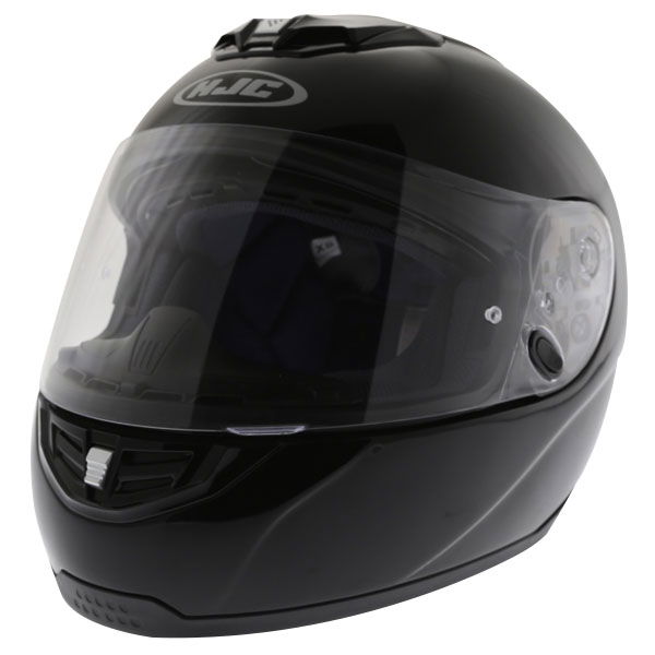 HJC FS-11 Plain Black Helmet Front Left                                                                                                                                                                                                                        