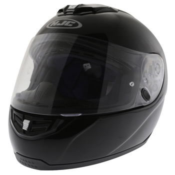 HJC FS-11 Plain Black Helmet Front Left                                                                                                                                                                                                                        