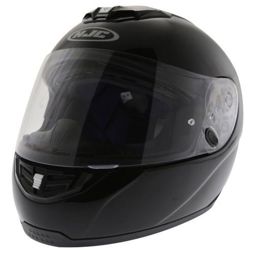 HJC FS-11 Plain Black Helmet Front Left                                                                                                                                                                                                                        