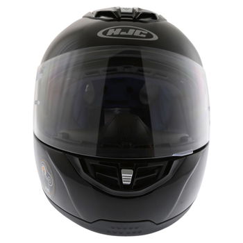 HJC FS-11 Plain Black Helmet Front                                                                                                                                                                                                                             