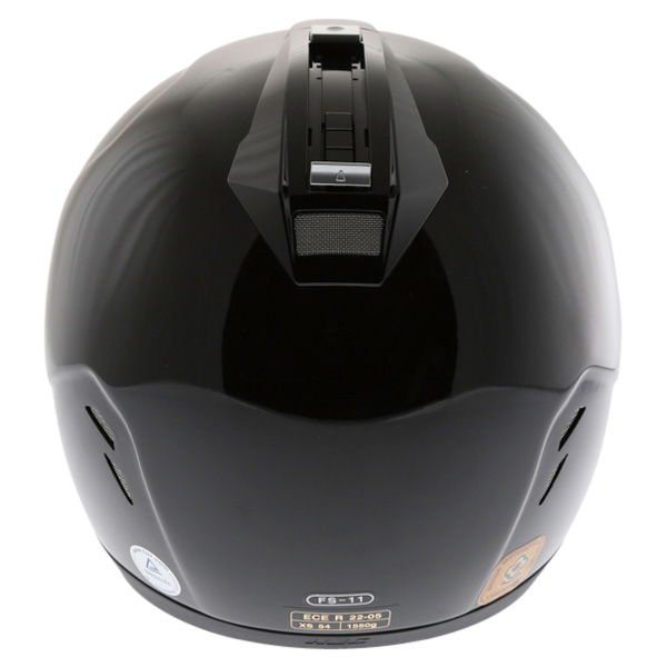 HJC FS-11 Plain Black Helmet Back                                                                                                                                                                                                                              
