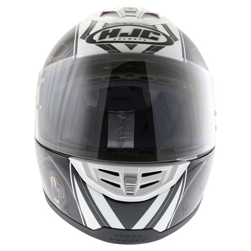 HJC FS-11 Brushstroke Black Helmet Front                                                                                                                                                                                                                       
