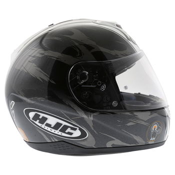HJC FS-11 Brushstroke Black Helmet Right Side                                                                                                                                                                                                                  