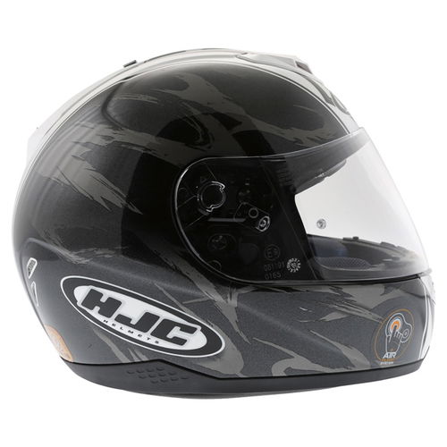 HJC FS-11 Brushstroke Black Helmet Right Side                                                                                                                                                                                                                  