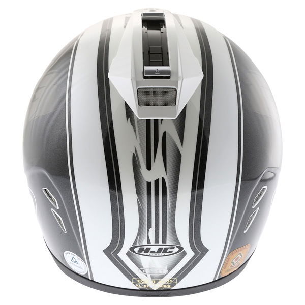 HJC FS-11 Brushstroke Black Helmet Back                                                                                                                                                                                                                        