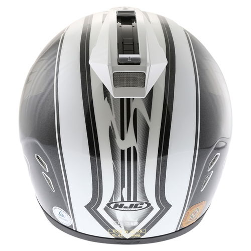 HJC FS-11 Brushstroke Black Helmet Back                                                                                                                                                                                                                        