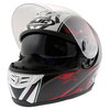 HJC FS-11 Brushstroke Red Helmet Open With Sun Visor                                                                                                                                                                                                           