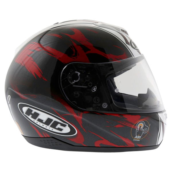 HJC FS-11 Brushstroke Red Helmet Right Side                                                                                                                                                                                                                    