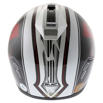 HJC FS-11 Brushstroke Red Helmet Back                                                                                                                                                                                                                          