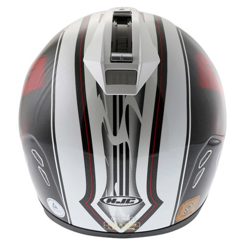 HJC FS-11 Brushstroke Red Helmet Back                                                                                                                                                                                                                          