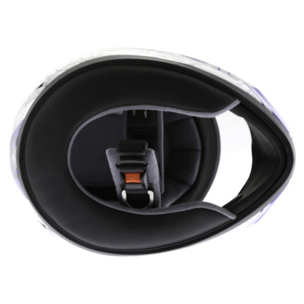 IXS HX 128 Kids Blue White Silver Helmet Inside                                                                                                                                                                                                                