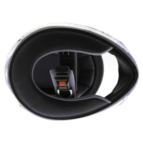 IXS HX 128 Kids Blue White Silver Helmet Inside                                                                                                                                                                                                                