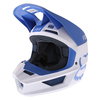 Fox V1 Mata Blue White Motocross Helmet Front Left                                                                                                                                                                                                             
