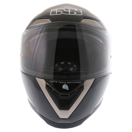 IXS HX 580 Aft Tourano Black White Red Helmet Front                                                                                                                                                                                                            