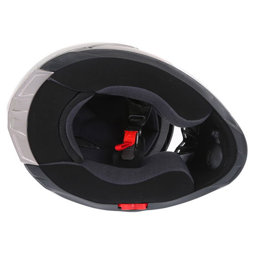 IXS HX 580 Aft Tourano Black White Red Helmet Inside                                                                                                                                                                                                           