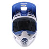 Fox V1 Mata Blue White Motocross Helmet Front                                                                                                                                                                                                                  