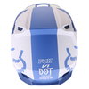 Fox V1 Mata Blue White Motocross Helmet Back                                                                                                                                                                                                                   